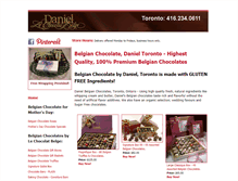 Tablet Screenshot of danielchocolates.ca